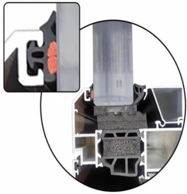 Glugga- og hurðarþéttingar, vatnssækin sam-pressuð gúmmíþétting